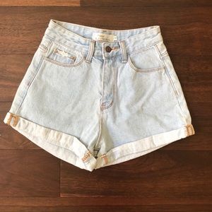white fox boutique high waisted jean shorts